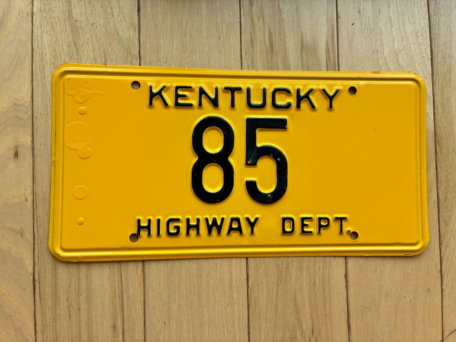 1956 to 1962 Kentucky Highway Department License Plate