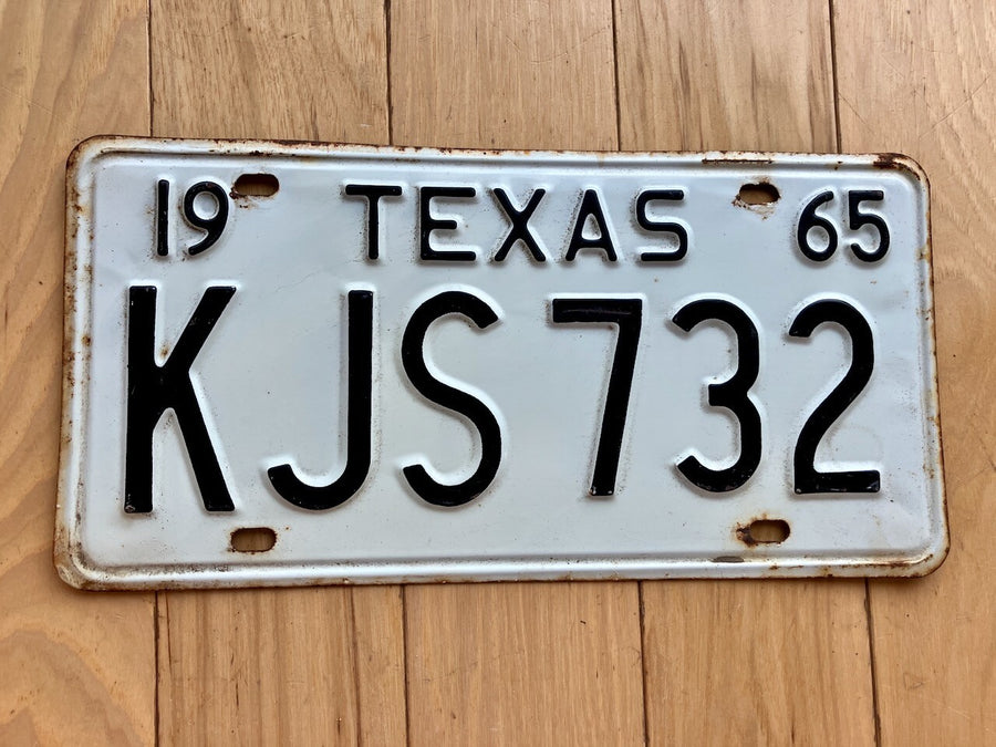 1965 Texas License Plate
