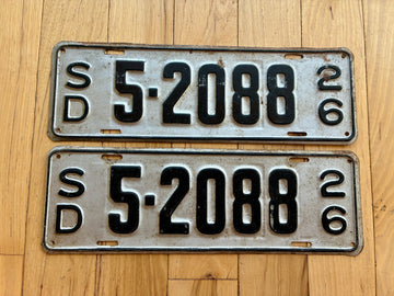 Pair of 1926 South Dakota License Plates