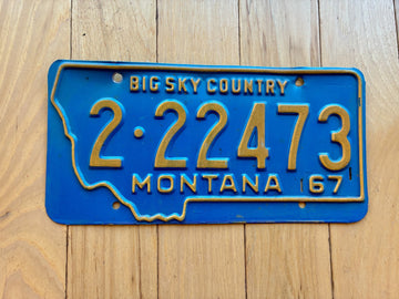 1967 Montana License Plate