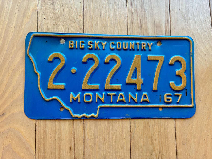 1967 Montana License Plate