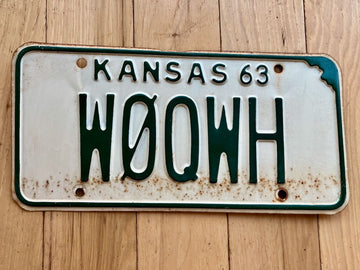 1963 Kansas Ham Radio License Plate