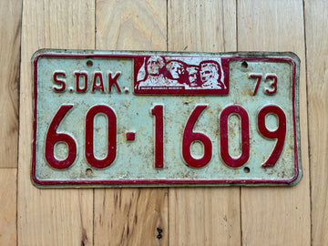 1973 South Dakota License Plate