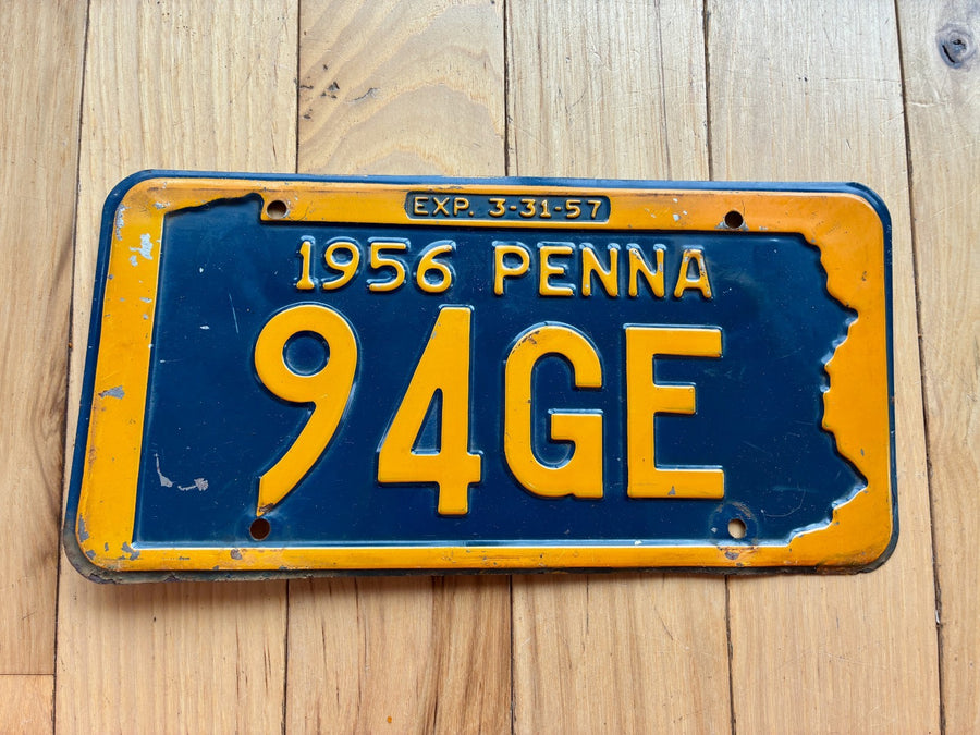 1956 1957 Pennsylvania License Plate