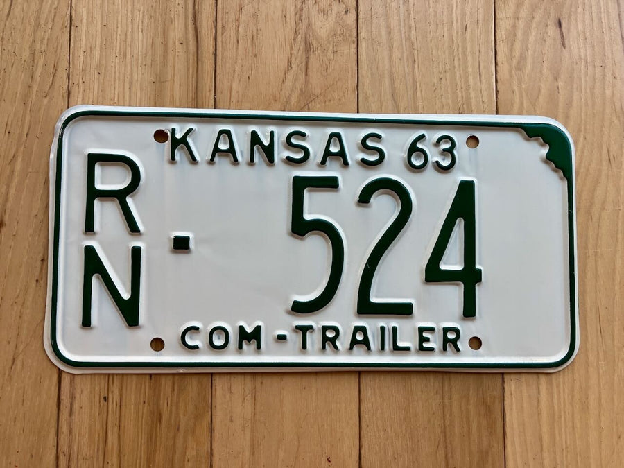 1963 Kansas Commercial Trailer License Plate