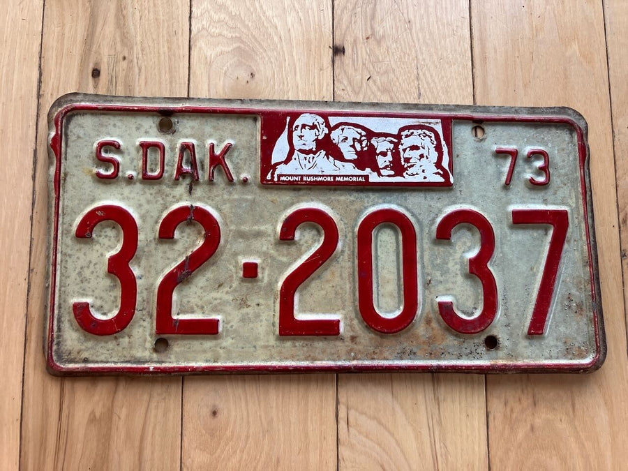 1973 South Dakota License Plate