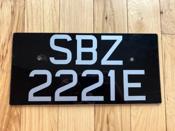 1993 Singapore License Plate (Plate Made of Heavy Plastic)