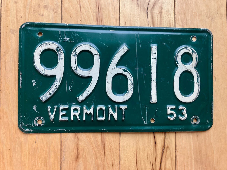 1953 Vermont License Plate