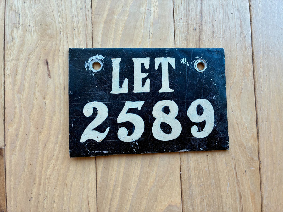 Pakistan Motorcycle License Plate- (1970s?)