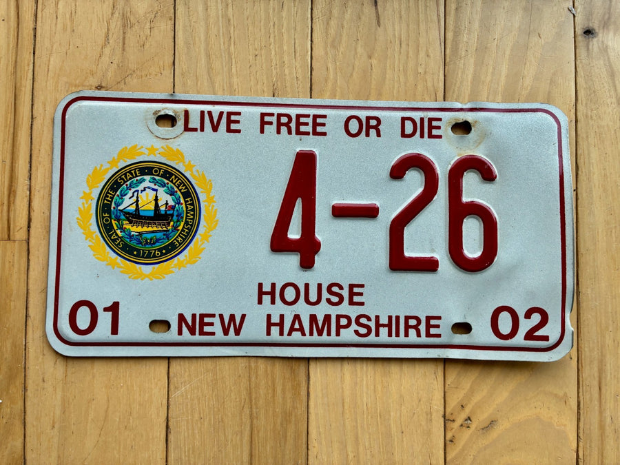 2002 New Hampshire Legislature/ House License Plate