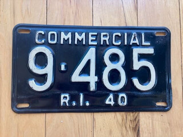 1940 Rhode Island Commercial License Plate