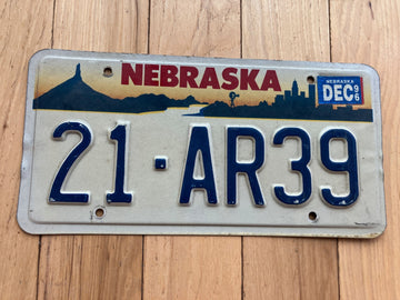 1996 Nebraska License Plate