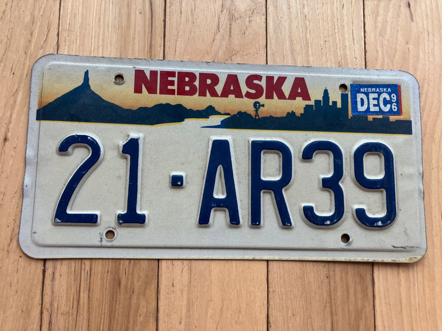 1996 Nebraska License Plate