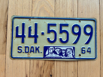 1964 South Dakota License Plate