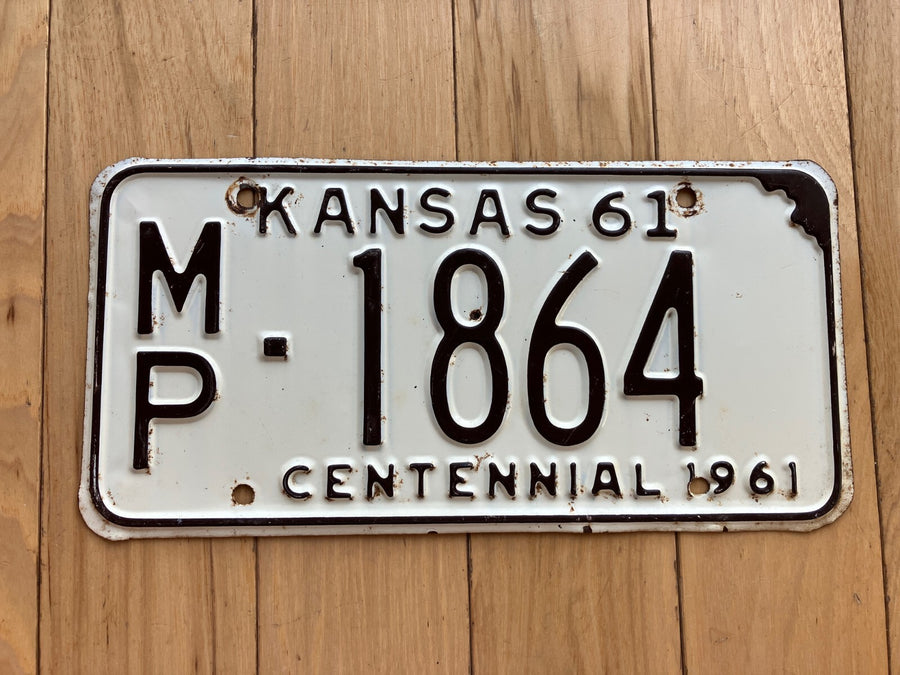 1961 Kansas License Plate