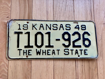 1949 Kansas Truck License Plate