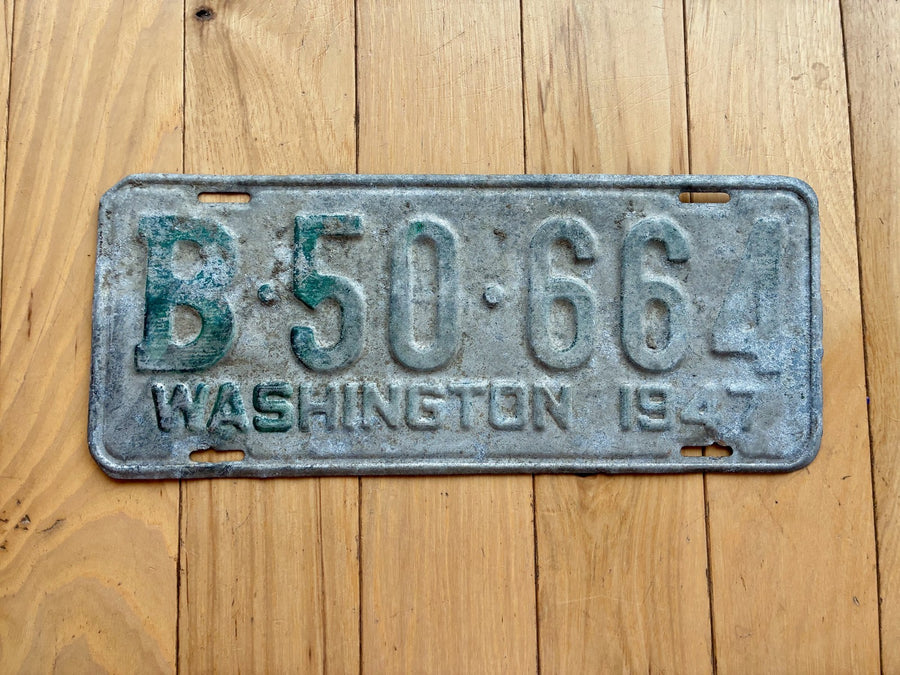 1947 Washington State License Plate