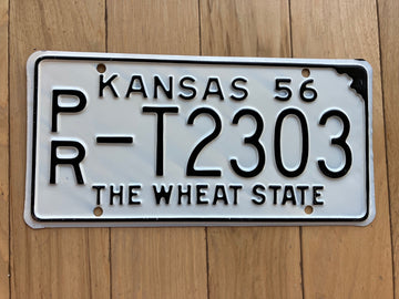 1956 Kansas Truck License Plate