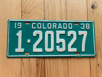 1938 Colorado License Plate