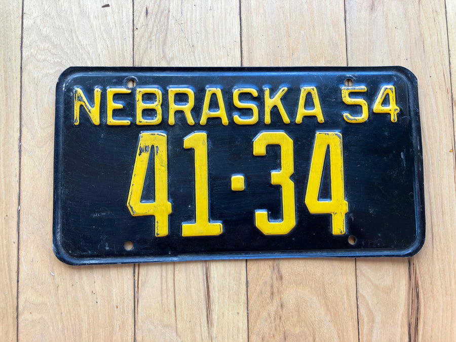 1954 Nebraska License Plate