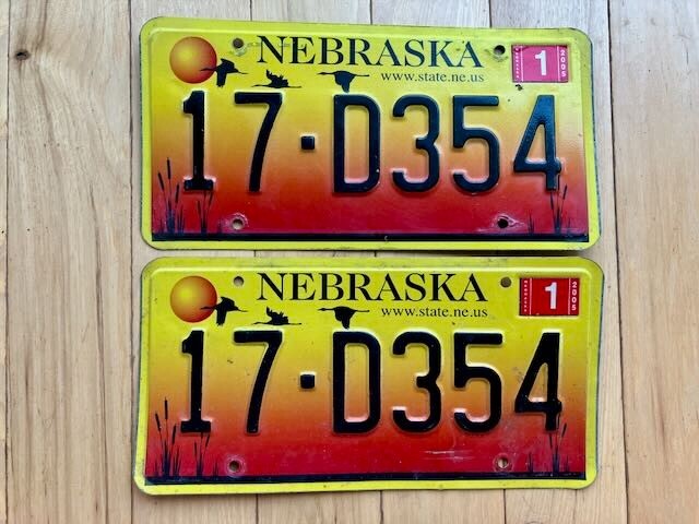 Pair of 2005 Nebraska License Plates