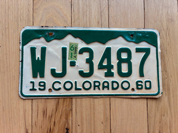 1960 1961 Colorado License Plate