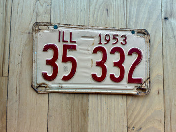 1953 Illinois License Plate