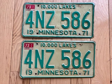 Pair of 1973 Minnesota License Plates