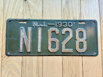 1930 New Jersey License Plate