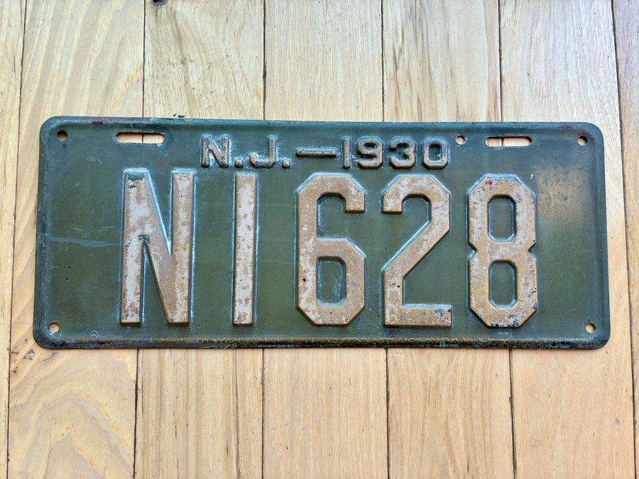 1930 New Jersey License Plate