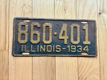 1934 Illinois License Plate