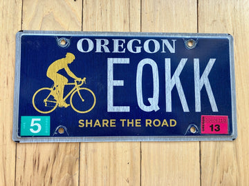 2013 Oregon Share The Road License Plate
