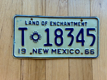 1966 New Mexico License Plate