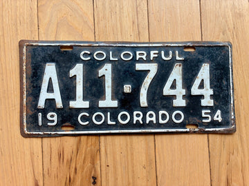 1954 Colorado License Plate