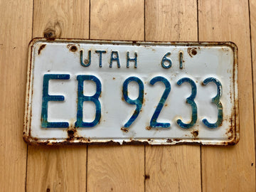 1961 Utah License Plate