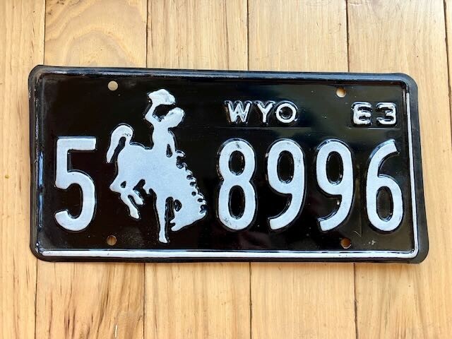 1963 Wyoming License Plate