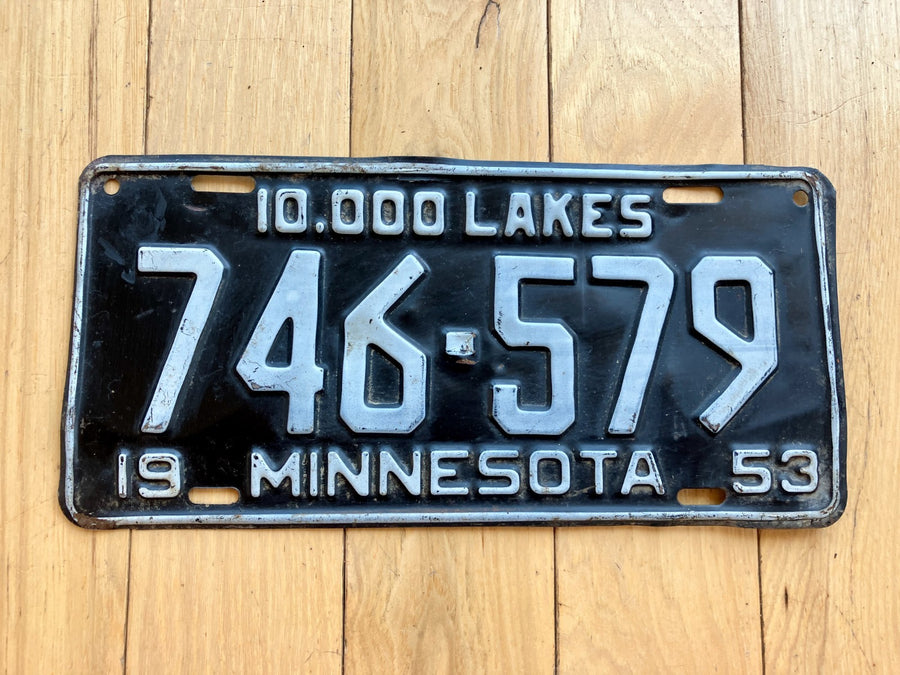 1953 Minnesota License Plate