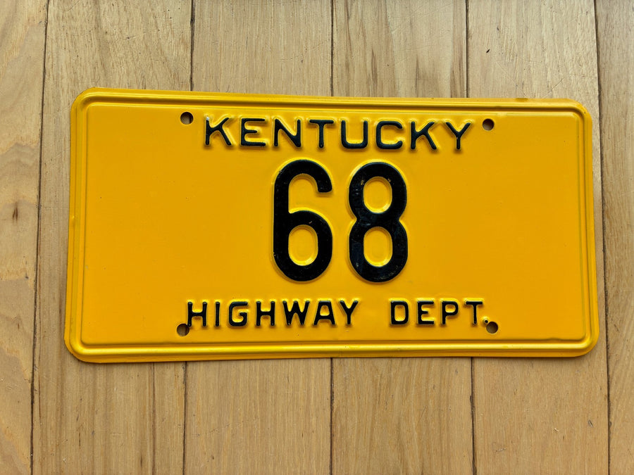 1956 to 1962 Kentucky Highway Department License Plate