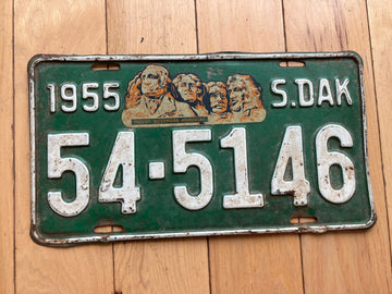 1955 South Dakota License Plate