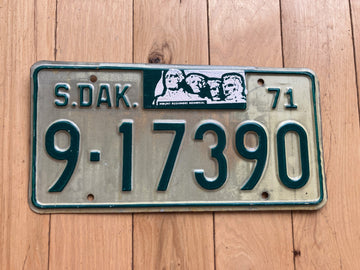 1971 South Dakota License Plate