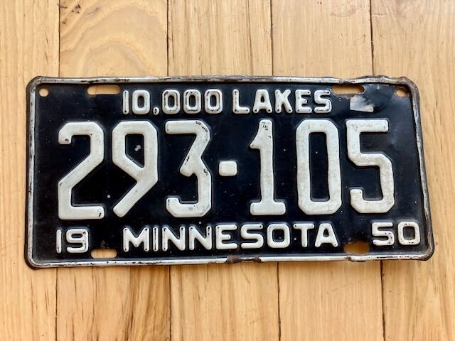 1950 Minnesota License Plate