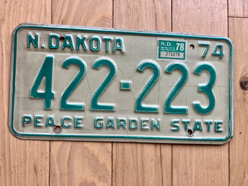 1978 North Dakota License Plate