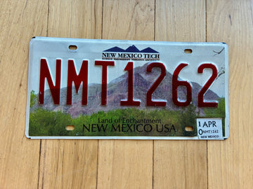 2010 New Mexico Tech License Plate
