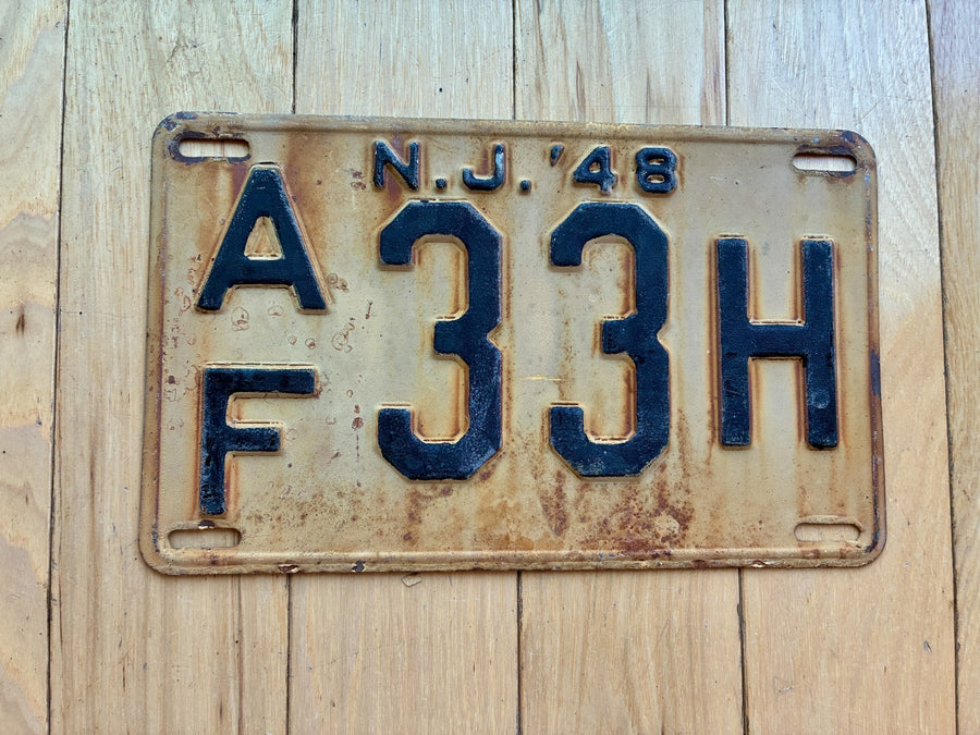 1948 New Jersey License Plate