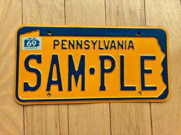 1969 Pennsylvania Sample License Plate