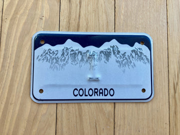 2000 Colorado Misprint Motorcycle License Plate - Low Number - 1