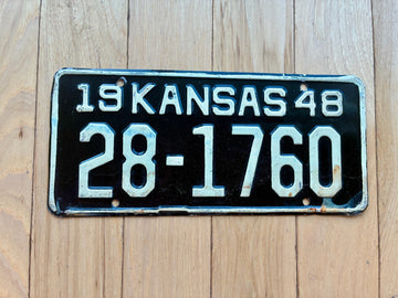 1948 Kansas License Plate