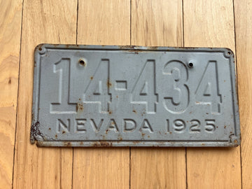 1925 Nevada License Plate