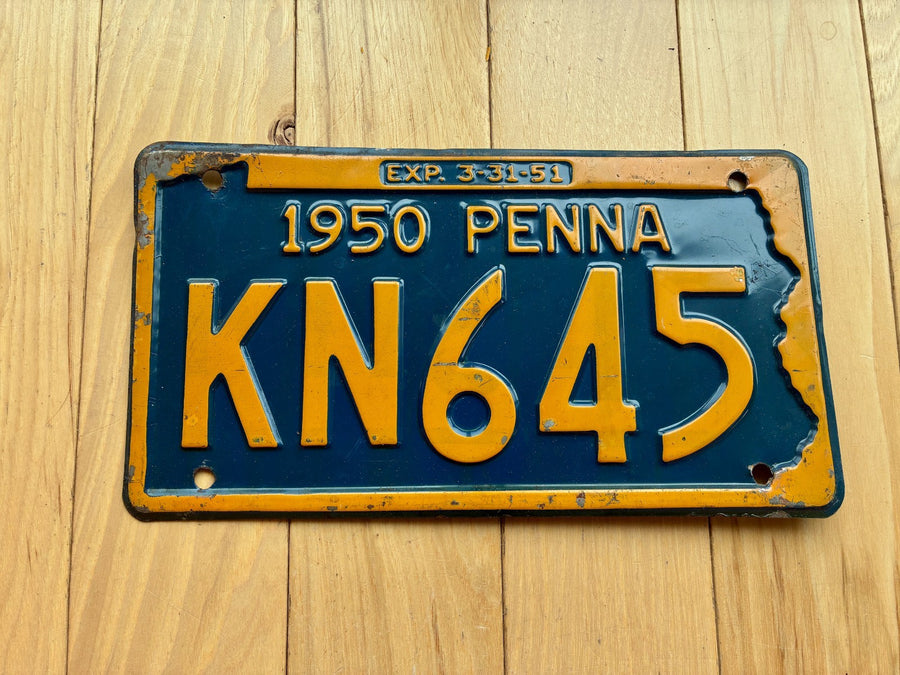 1950 1951 Pennsylvania License Plate