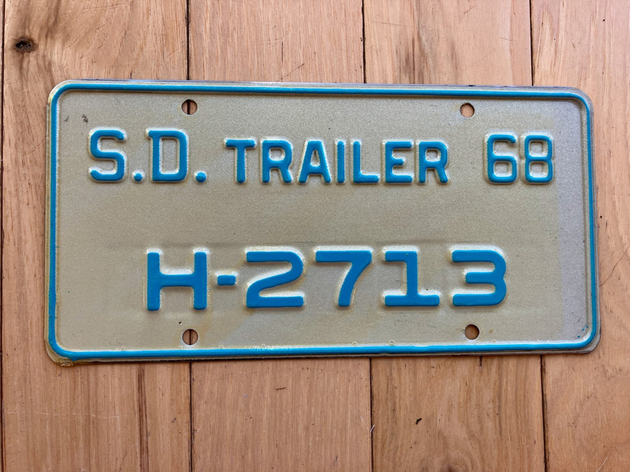 1968 South Dakota Trailer License Plate